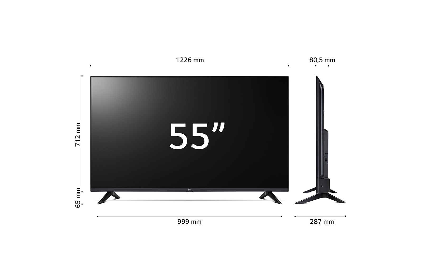 LG TV UHD | Serie UR74 55'' | 4K, α5 Gen6, HDR10, 20W, 3 HDMI, Game Optimizer, Wi-Fi 5, Smart TV WebOS 23, 55UR74006LB