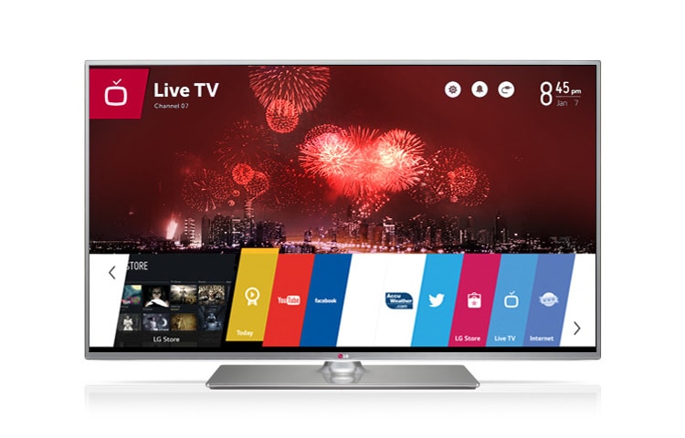 LG TV LED 60 pollici Full HD Smart TV webOS, Cinema 3D con DVBT2, DVBS2 e potenza audio 20W 2.0 ch., 60LB650V