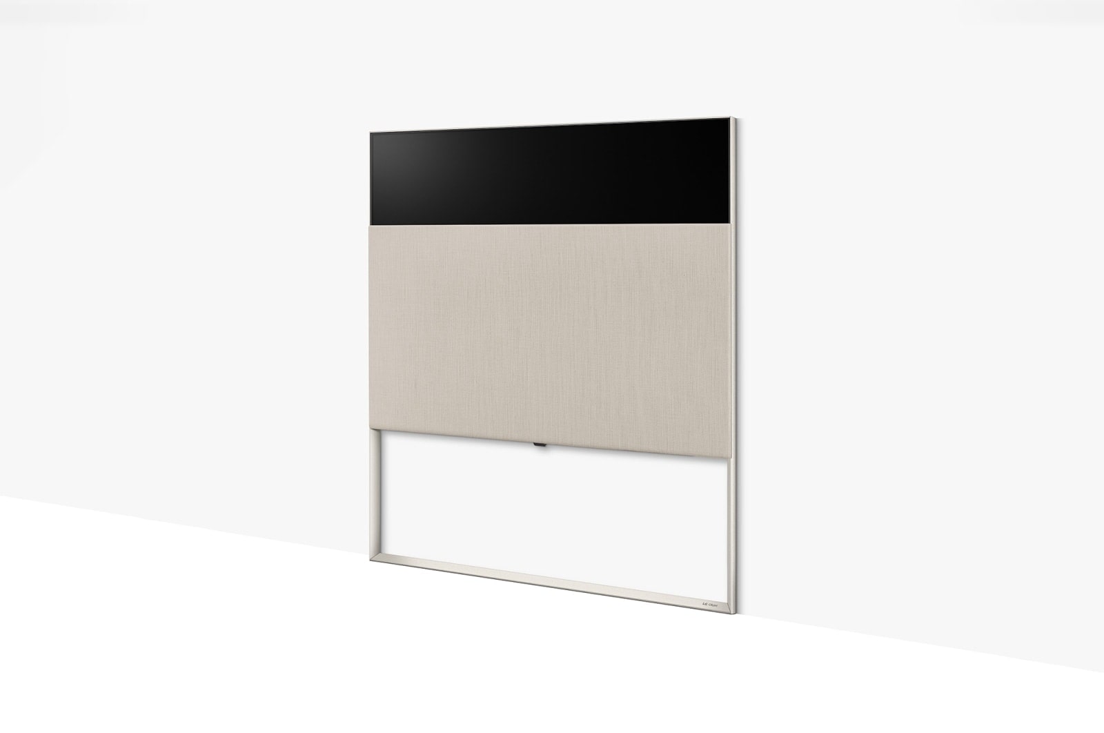 LG OLED evo | TV 65'' Serie Objet Collection Easel ART90E6 | OLED 4K, Design con cover in tessuto Kvadrat scorrevole, 65ART90E6QA