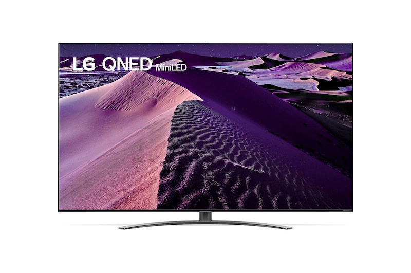 Vista frontale di LG QNED MiniLed | TV 75'' Serie QNED86 | QNED 4K, Smart TV, Dolby Vision IQ e Atmos 75QNED866QA