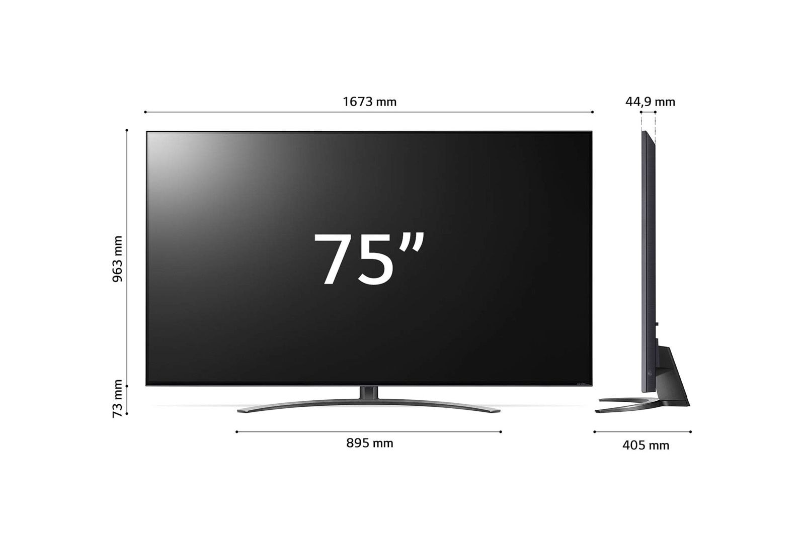 LG QNED MiniLed | TV 75'' Serie QNED86 | QNED 4K, Smart TV, Dolby Vision IQ e Atmos, 75QNED866QA