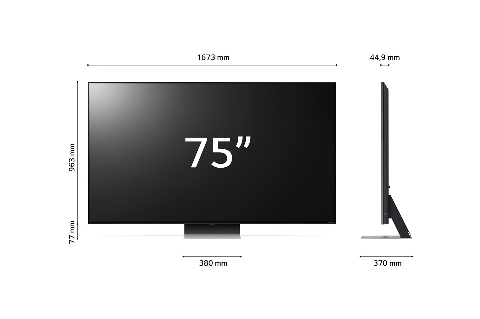 LG TV QNED MiniLED | Serie QNED86 75'' | 4K, α7 Gen6, Dolby Vision, 40W, 4 HDMI, VRR, FreeSync, Wi-Fi 5, Smart TV WebOS 23, 75QNED866RE