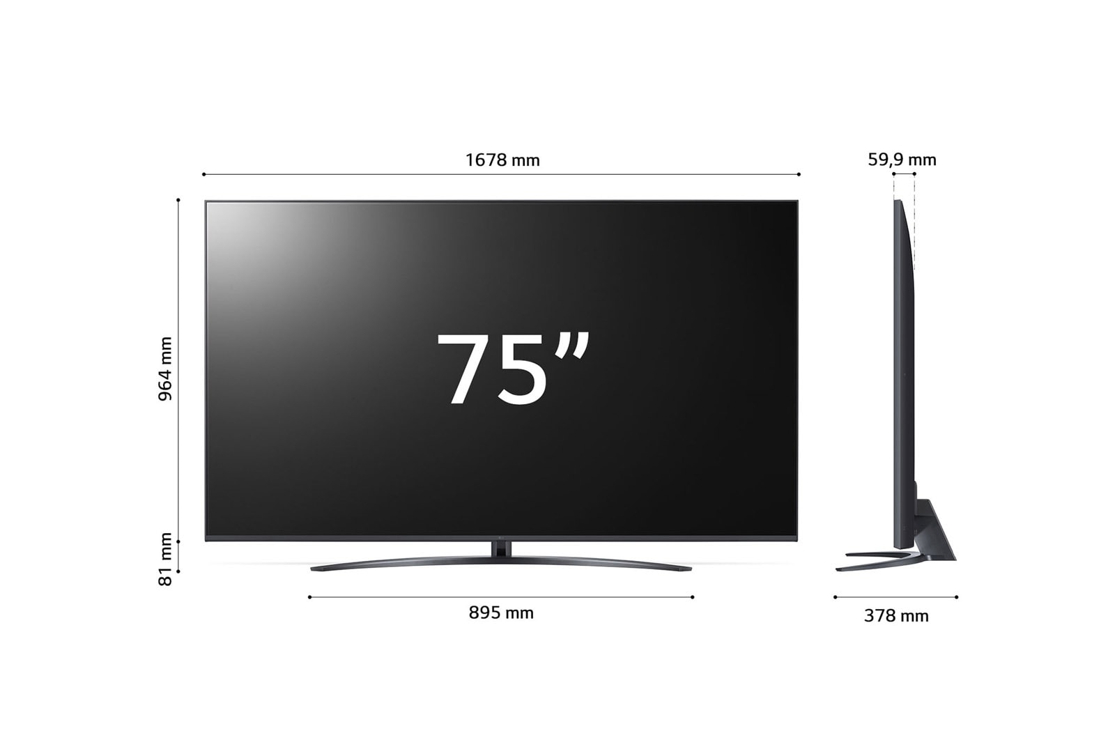 LG UHD | TV 75'' Serie UQ81 | Ultra HD 4K, Smart TV, HDR10 Pro, Filmmaker Mode, 75UQ81006LB