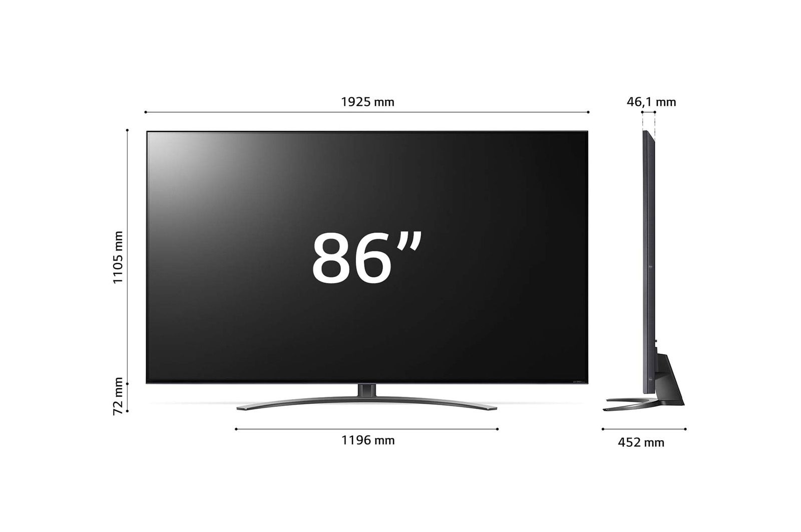 LG QNED MiniLed | TV 86'' Serie QNED86 | QNED 4K, Smart TV, Dolby Vision IQ e Atmos, 86QNED866QA