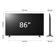 LG TV UHD | Serie UR76 86'' | 4K, α5 Gen6, HDR10, 20W, 3 HDMI, Game Optimizer, Wi-Fi 5, Smart TV WebOS 23, 86UR76006LC