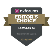 Logo scelto dall’editore di AVForums per webOS 24 LG come miglior sistema di Smart TV 2024/2025.