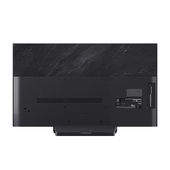 Vista posteriore di una Smart TV LG OLED evo AI C5 4K