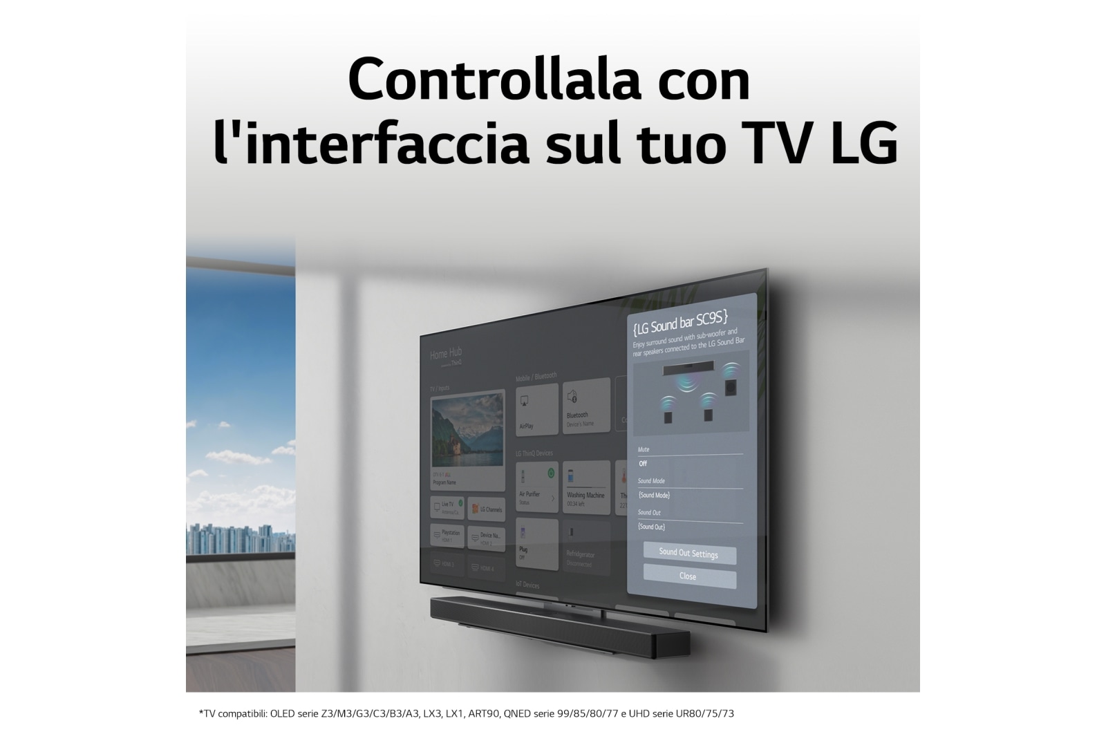 LG TV OLED evo Serie C34 55” + Soundbar SC9S 400W 3.1.3 canali, OLED55C34LA.SC9S