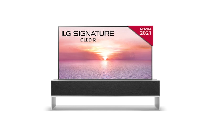 Vista frontale del TV