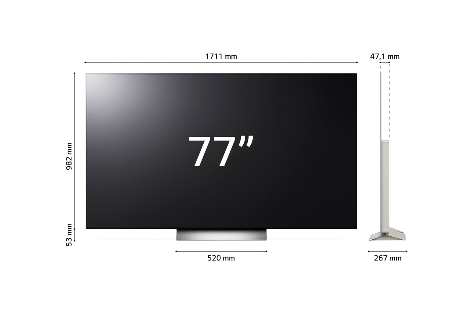 LG Smart TV OLED evo 4K da 77'' LG, OLED77C26LD