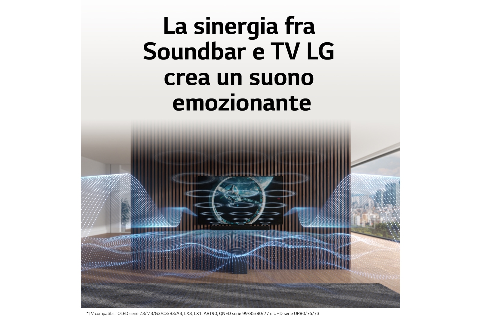 LG TV OLED evo Serie C34 77” + Soundbar SC9S 400W 3.1.3 canali, OLED77C34.SC9S