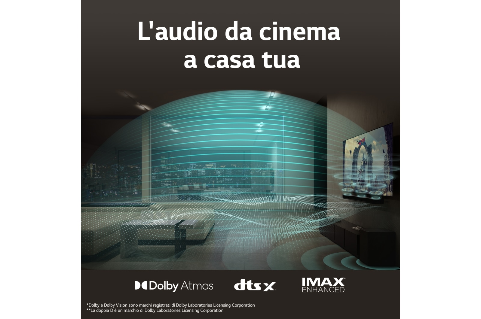 LG TV OLED evo Serie C34 77” + Soundbar SC9S 400W 3.1.3 canali, OLED77C34.SC9S