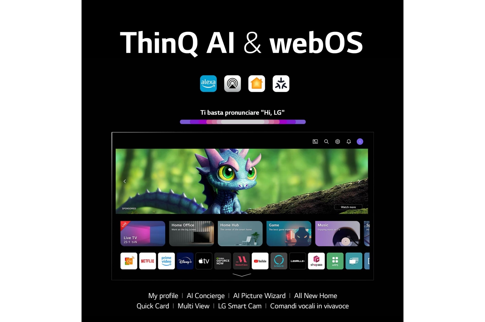 LG TV OLED evo | Serie C3 83'' | 4K, α9 Gen6, Dolby Vision, 40W, 4 HDMI con VRR, G-Sync, Wi-Fi 5, Smart TV WebOS 23, OLED83C34LA