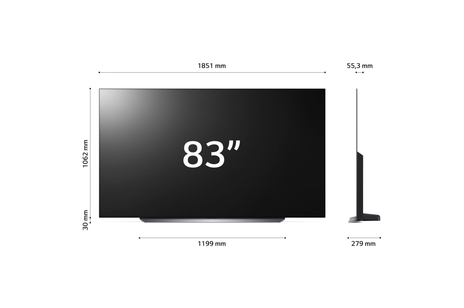 LG TV OLED evo | Serie C3 83'' | 4K, α9 Gen6, Dolby Vision, 40W, 4 HDMI con VRR, G-Sync, Wi-Fi 5, Smart TV WebOS 23, OLED83C34LA