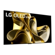 Slightly-angled right-facing side view of LG OLED M3 on the wall