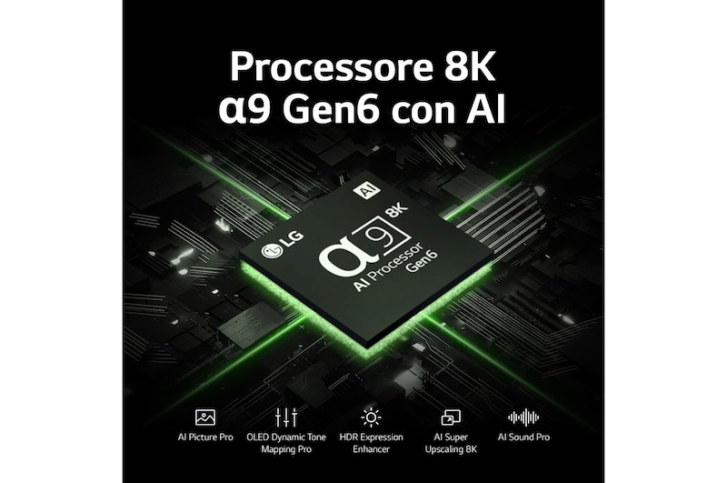LG TV LG Signature OLED evo 8K | Serie Z3 88'' | 8K, α9 Gen6, Brightness Booster Max, 80W, 4 HDMI con VRR, G-Sync, WebOS 23, OLED88Z39LA