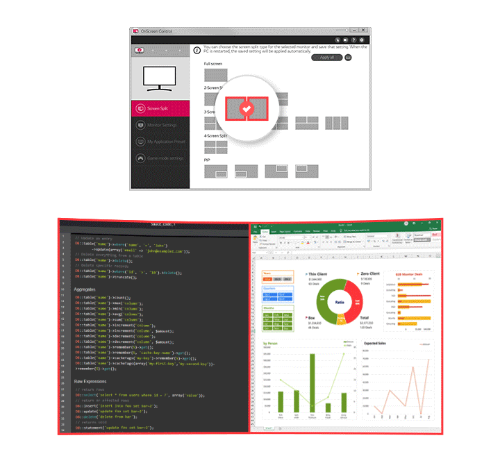 La funzionalità di controllo OnScreen offre un’interfaccia utente più semplice.