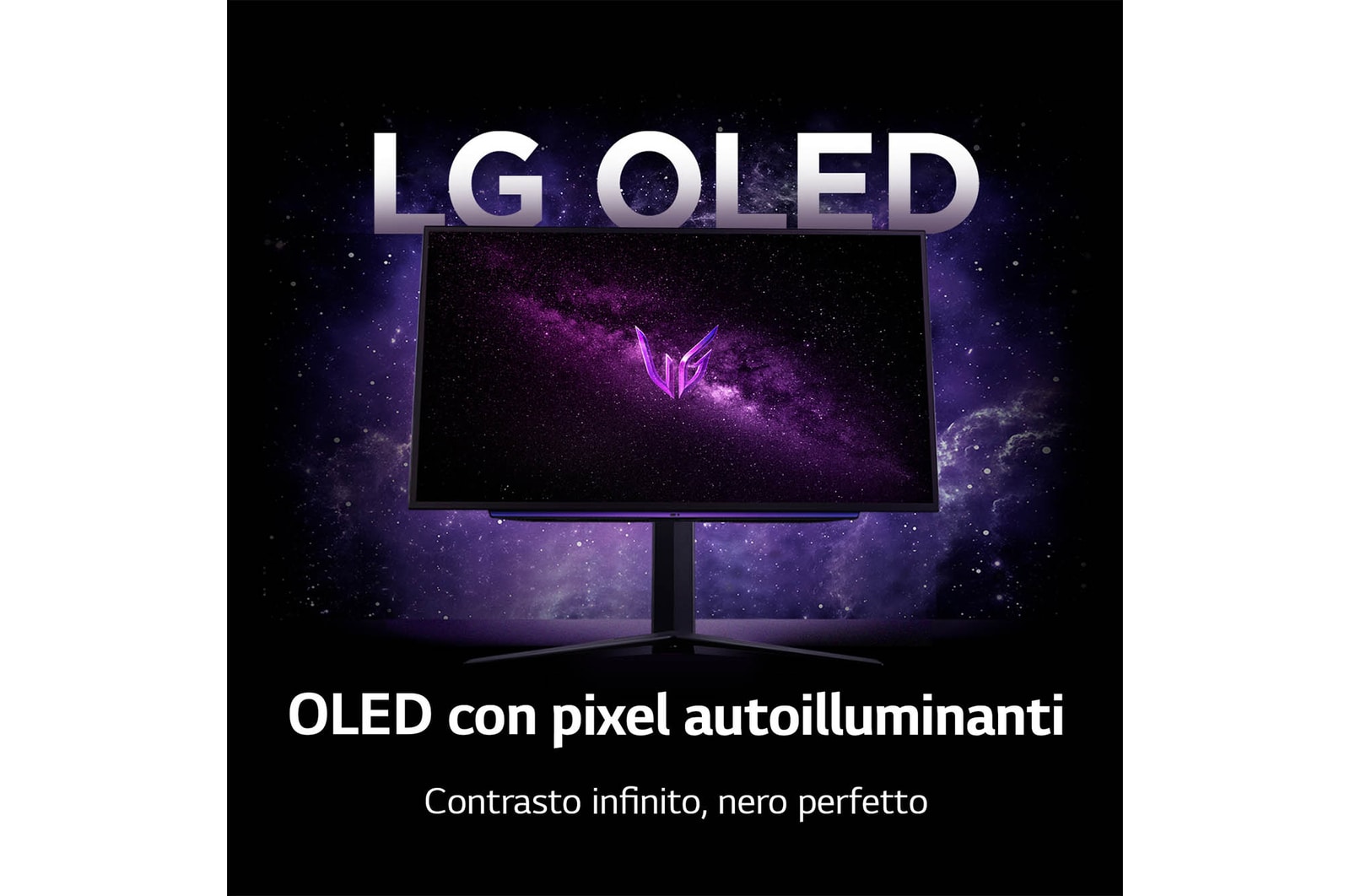 Contrasto infinito, nero perfetto Monitor Gaming 27GS95QE-B