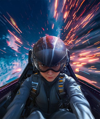 Scena di gioco frenetica che mostra movimenti fluidi e senza strappi sul monitor LG UltraWide con frequenza di aggiornamento certificata a 144Hz.