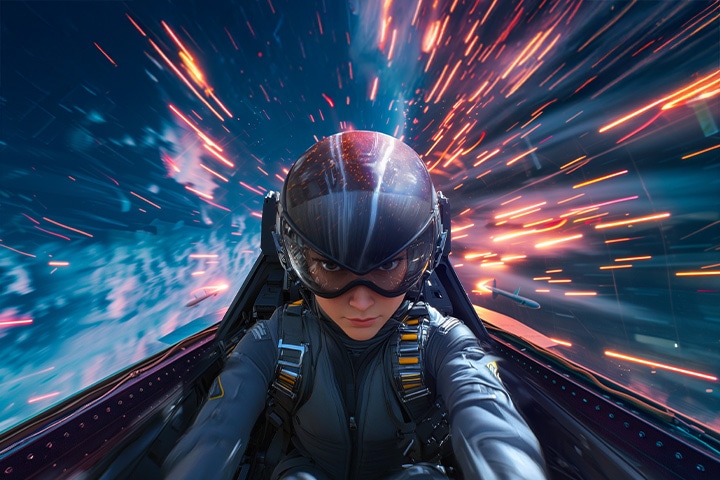 Immagine a schermo diviso che confronta, a sinistra, tearing e stuttering e, a destra, un gameplay fluido e nitido, mostrando l’effetto di adaptive sync e alta frequenza di aggiornamento.