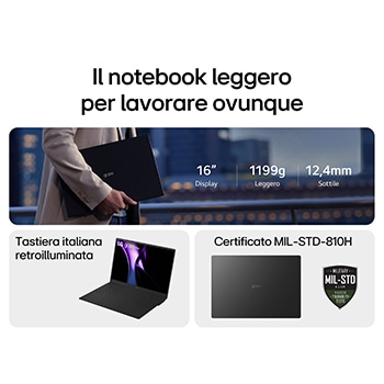 Notebook Gram Pro leggero 16Z90TP-K.AD88D