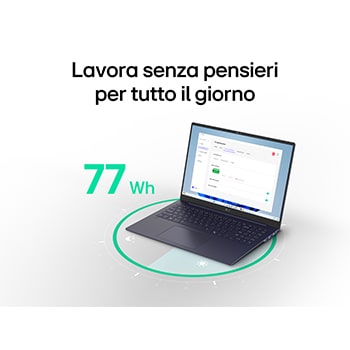 Lavora senza pensieri per tutto il giorno con notebook Gram Pro 16Z90TP-K.AD88D