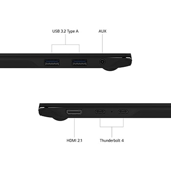 Foto attacchi USB notebook Gram Pro 16Z90TP-K.AD88D