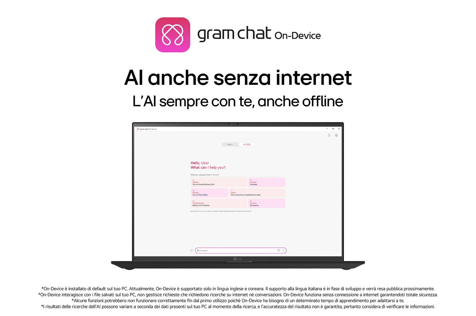 Ai anche senza internet