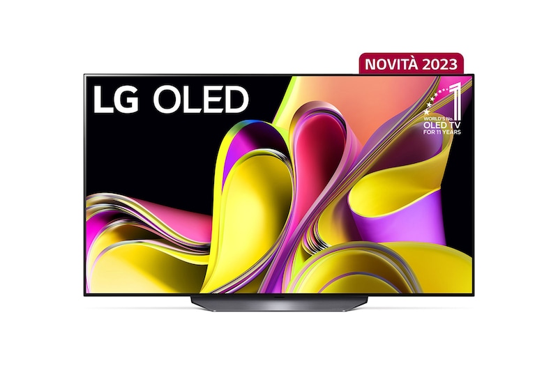 Vista frontale del TV