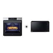 Vista frontale di Offerta Kit Esclusivo: Forno InstaView | 76L Classe A+ | Inox + Microonde 25 litri, potenza 1000W WSED7613S.MHGDS