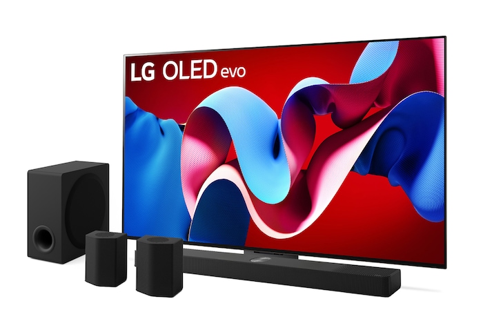 Foto frontale TV e Soundbar OLED65C43.S95TR