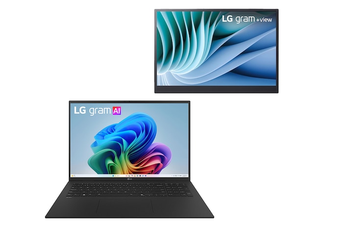 Vista frontale notebook e monitor 17Z90TLAU88.16MR70