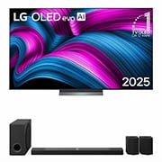 Vista frontale di Offerta Kit Esclusivo: TV 77 pollici LG OLED evo AI C5 4K + Soundbar Home Cinema LG S95TR OLED77C5E.S95TR