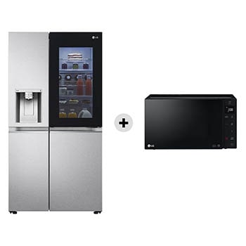 Foto frontale frigorifero e microonde GSXV90MBAE.MHGDS