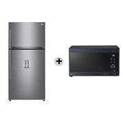 LG Offerta Kit Esclusivo: Frigorifero doppia porta maxi | Classe E, 592L + Microonde NeoChef 25 litri, potenza 1000W , GTF916PZPED.MH6565