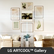 LG Condizionatore monosplit ARTCOOL Gallery LCD | 9000 BTU | Raffrescamento, Riscaldamento, Flusso aria 3D, Wi-Fi, A09GA2