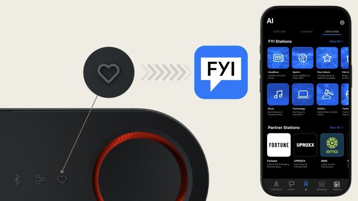 Il pulsante My Button di xboom Bounce è evidenziato e suggerisce che è possibile riprodurre FYI RAiDiO mostrando la schermata dell’app. Il pulsante My Button di xboom Bounce è evidenziato e suggerisce che è possibile riprodurre FYI RAiDiO mostrando la schermata dell’app.