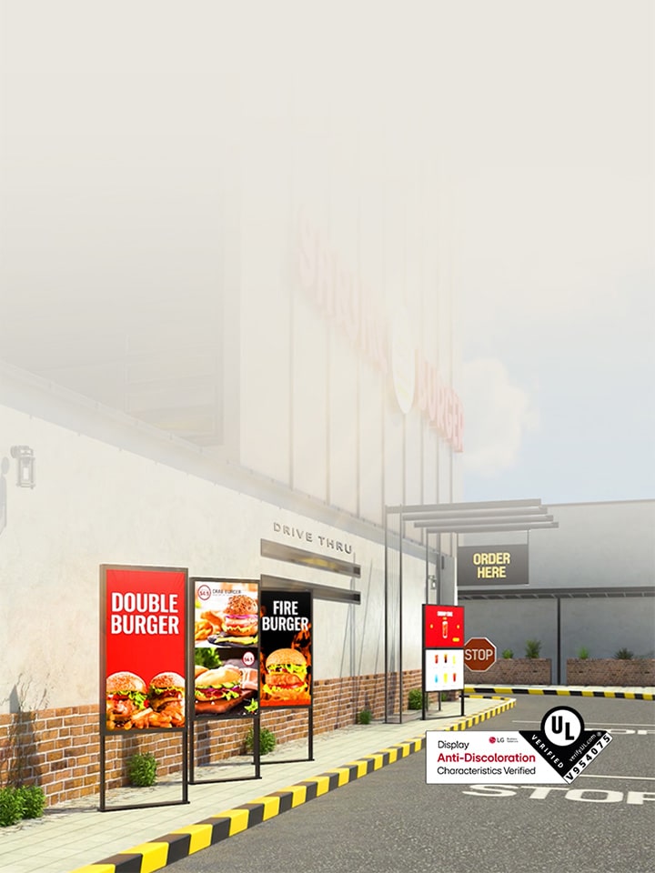 世界初のUL認証 黄変防止機能高輝度サイネージ