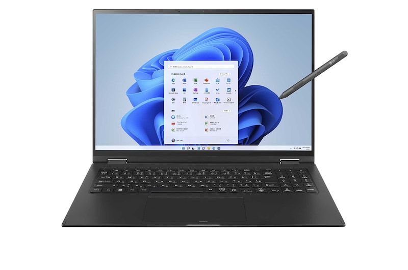 LG gram 2in1/Windows 11 Home/16.0インチ360゚回転タッチパネルIPS液晶/LG Stylus Pen/第13世代インテル® Core™ i7/1480g/最大22.5時間駆動/メモリ 16GB SSD 1TB, 16T90R-KA78J