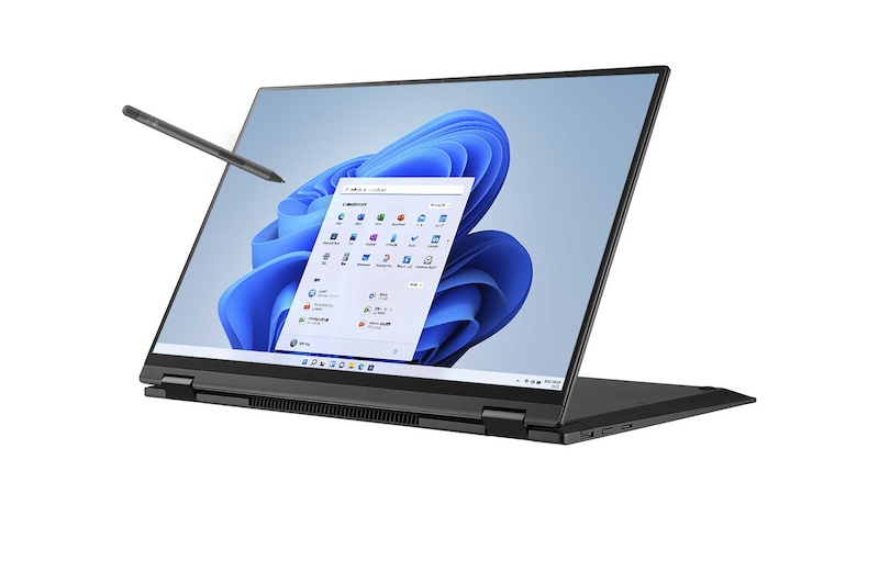 LG gram 2in1/Windows 11 Home/16.0インチ360゚回転タッチパネルIPS液晶/LG Stylus Pen/第13世代インテル® Core™ i7/1480g/最大22.5時間駆動/メモリ 16GB SSD 1TB, 16T90R-KA78J