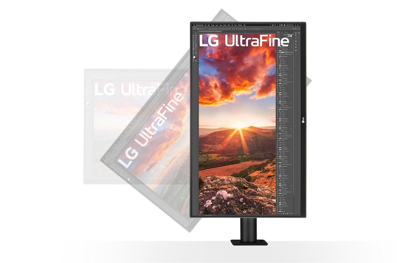LG 画面の位置を自在に調整できるアームスタンド採用 DisplayHDR™400対応IPS 4Kモニター, 27UN880-B