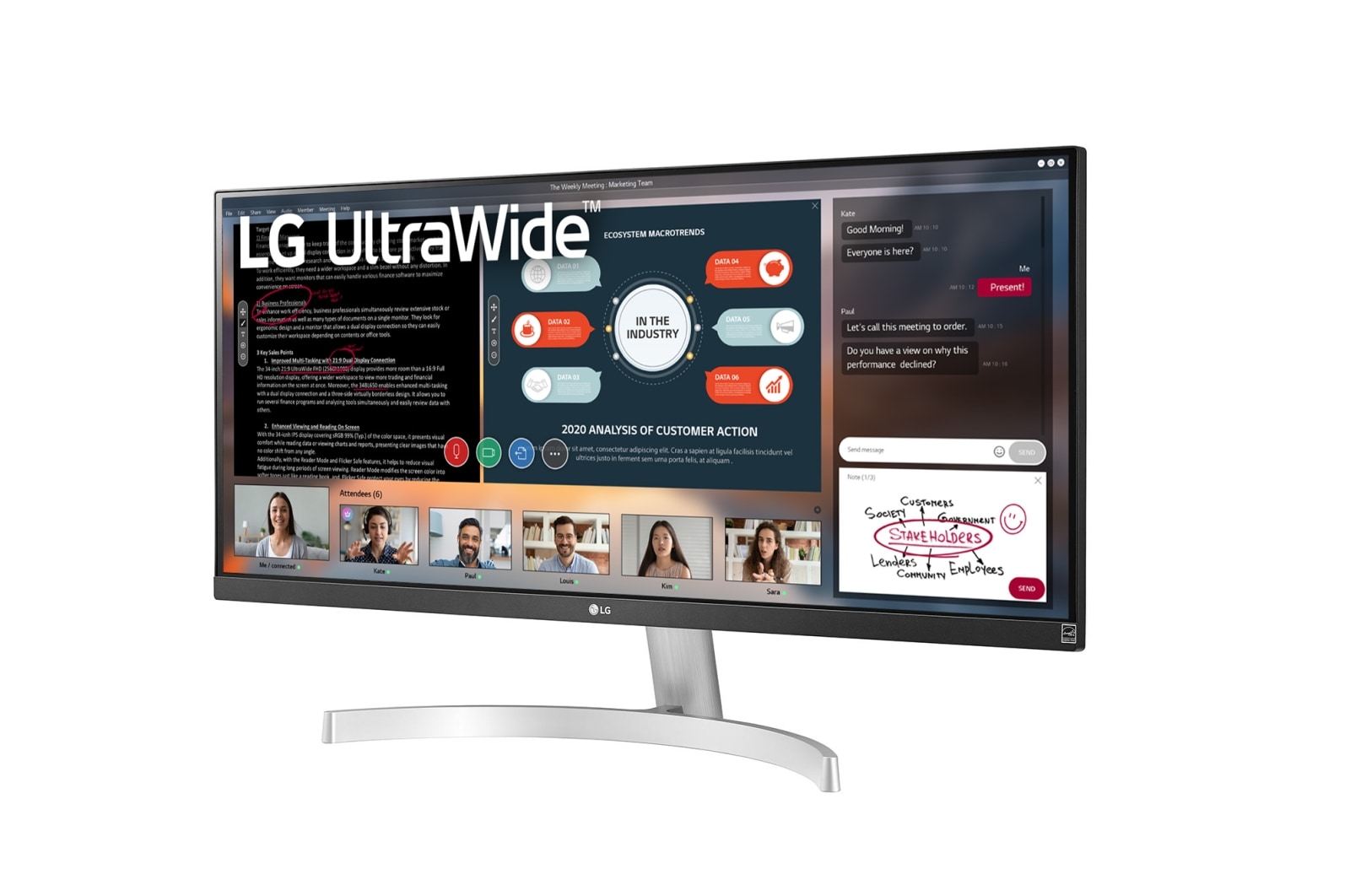 LG 29インチ 21:9ウルトラワイドモニター, 29WN600-W