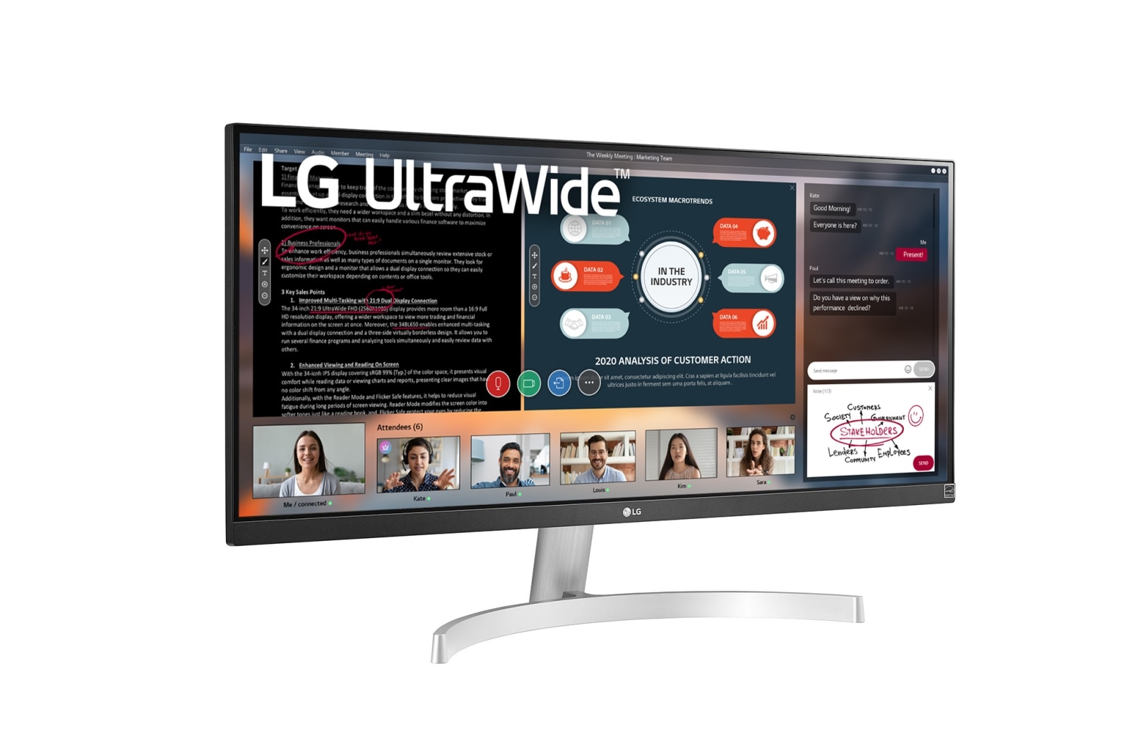 LG 29インチ 21:9ウルトラワイドモニター, 29WN600-W