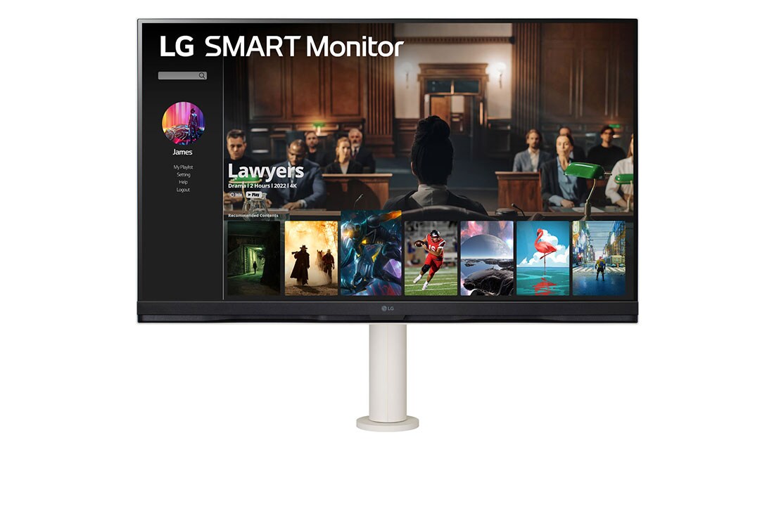 LG webOS搭載 31.5インチ4K(エルゴアーム) LG MyView Smart Monitor(チューナーレステレビ), 32SQ780S-W
