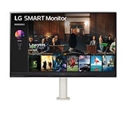LG webOS搭載 31.5インチ4K(エルゴアーム) LG MyView Smart Monitor(チューナーレステレビ), 32SQ780S-W
