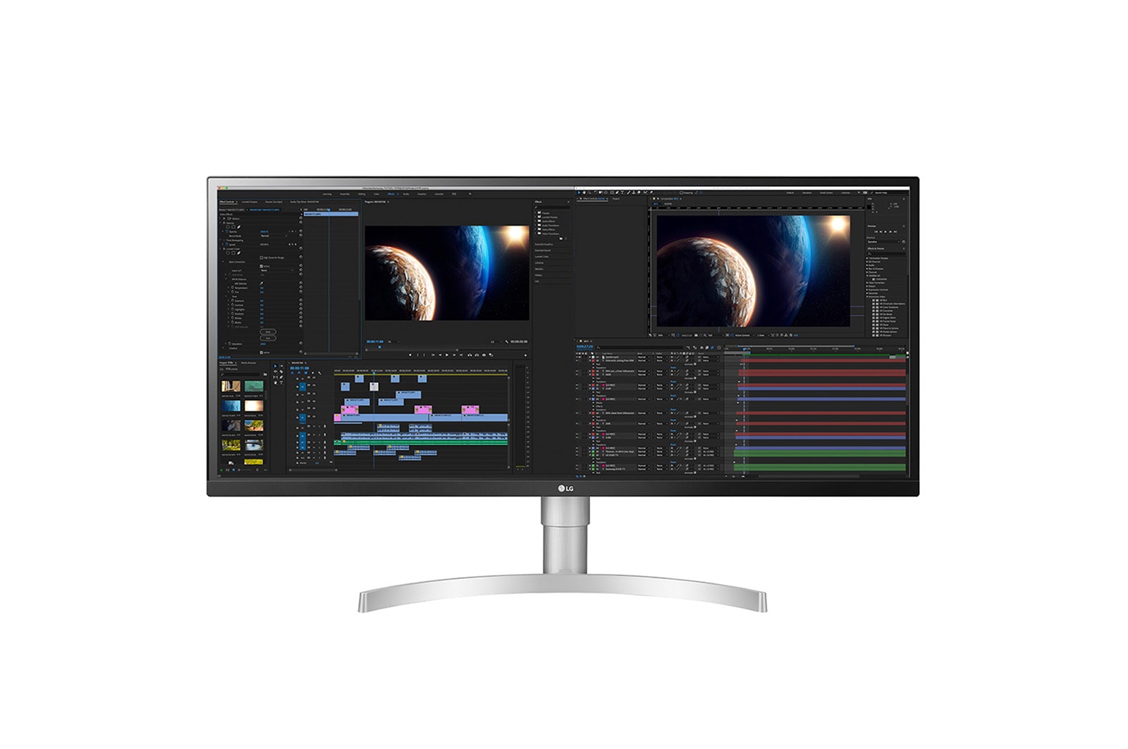 LG 34インチ UltraWide™ QHD (3440×1440) Nano IPSモニター, 34WL850-W