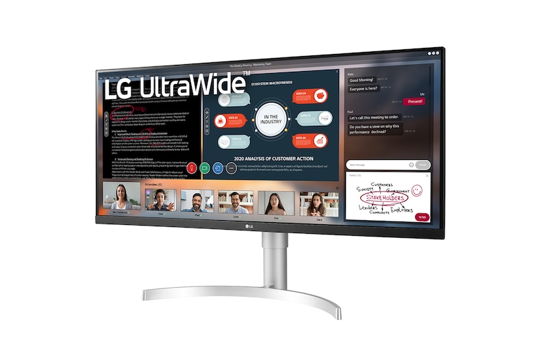 LG 34インチ 21:9ウルトラワイドモニター, 34WN650-W