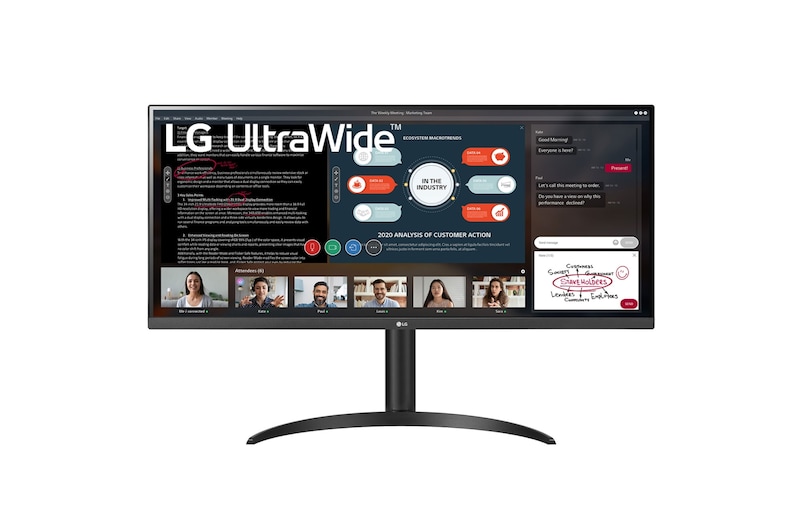 LG 21:9の横長画面が快適な作業性と映像への没入感を演出, 34WP550-B