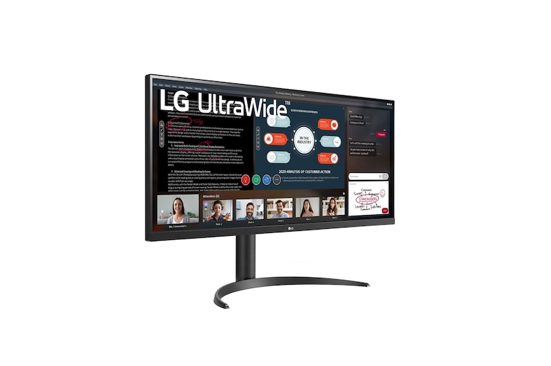 LG 21:9の横長画面が快適な作業性と映像への没入感を演出, 34WP550-B