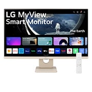 LG 27インチ(ベージュ) フルHD/IPSパネル LG MyView Smart Monitor, 27SR50F-E